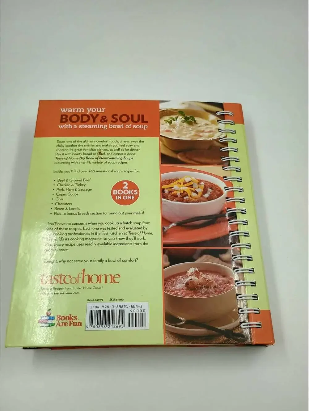Taste of Home Big Book of Heartwarming Soups Cookbook - Over 600 Recipes & Tips